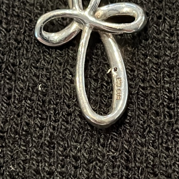 Sterling Silver Slide Cross Necklace - Picture 3 of 7